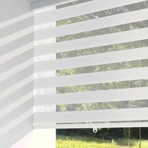 White Cordless 72x23” Zebra Blinds